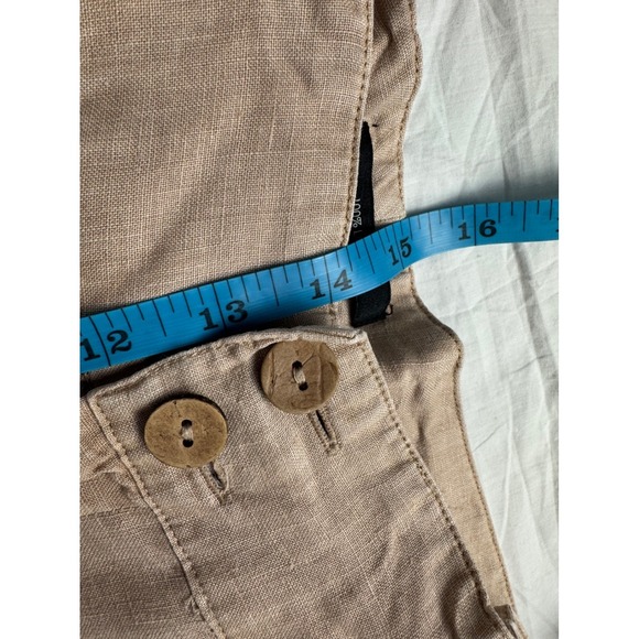 Nicole Miller New York Linen Wide Leg Belted High Waisted Pants Women's Size 8 - Picture 8 of 12